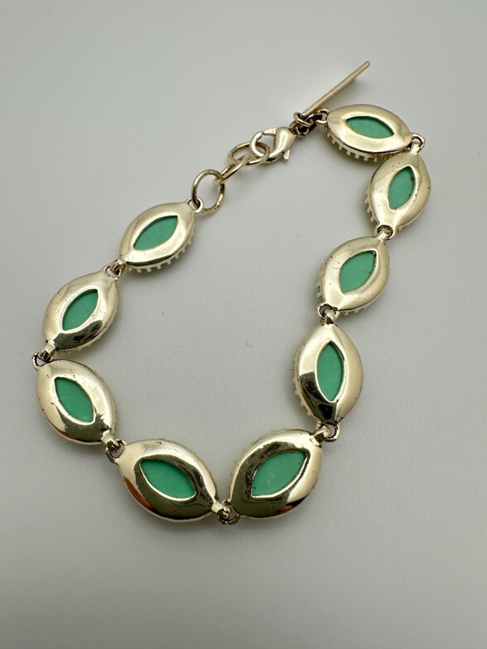 Kendra Scott Jana Gold Link Bracelet in Teal Magnesite - Picture 9 of 10